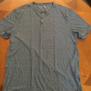 John Varvatos Star USA Blue Henley S/S Medium